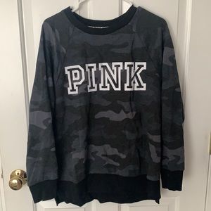 VS PINK camo crewneck